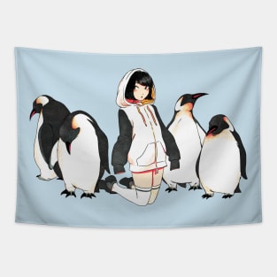 Penguin Girl Tapestry