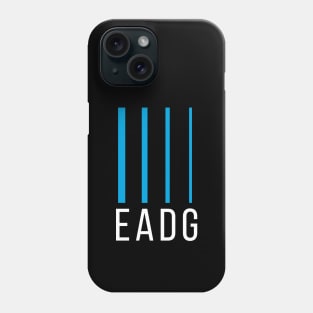 Bass Player Gift - EADG 4 String - Cyan Phone Case