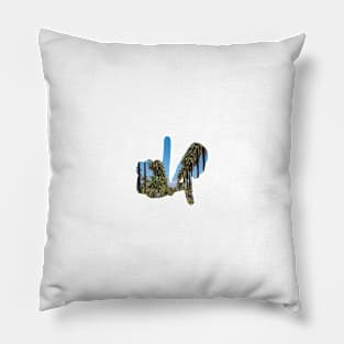 Small LA Hands, Palm Trees Pillow