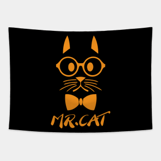 Orange Mr Cat Tapestry