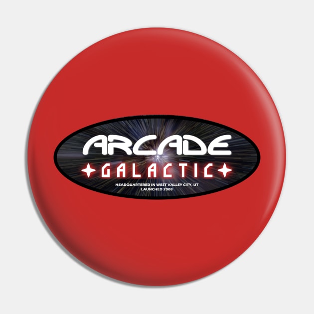 Arcade Galactic - Space Oval Pin by arcadeheroes