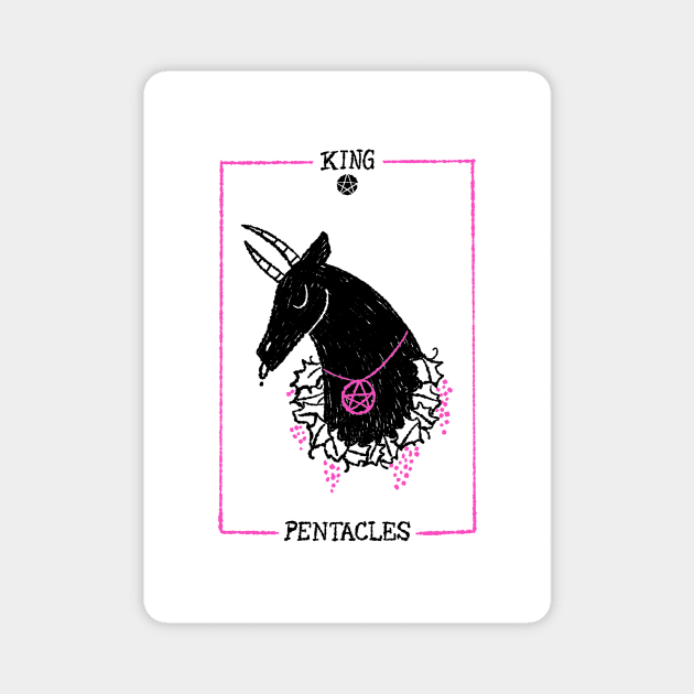 King of pentacles Magnet by seaeyedraw