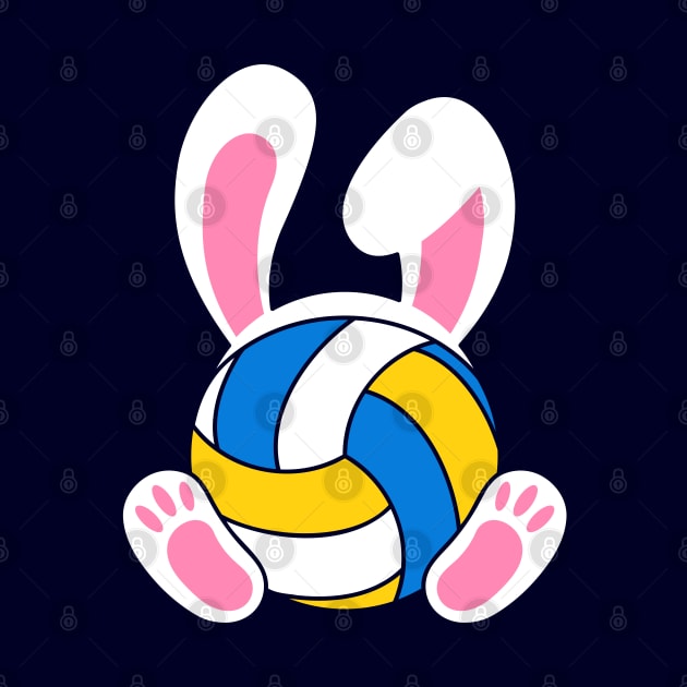 Volleyball Easter bunny with rabbit ears bunny feet by Hobbybox