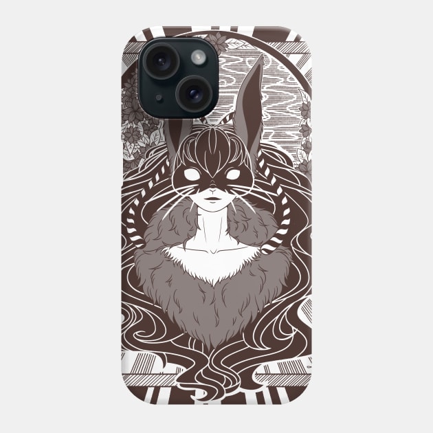 Moon Bunny Illustration Phone Case by zarya_kiqo