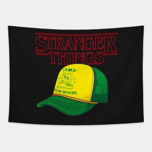 Stranger Things Dustin Camp Know Where Cap Tapestry