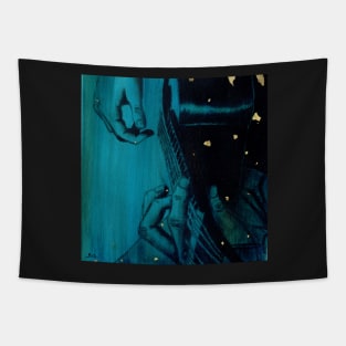 Blue Musician - Guitar Tapestry