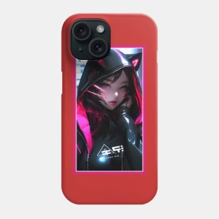 Anime Race Girl | Quality 3D Anime Artwork | Pink Red Black Blue Chibi Manga Anime Art Phone Case