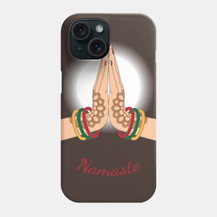 Namaste Hands 1 - On the Back of Phone Case