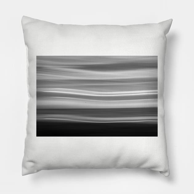 Coastal abstract wavy clouds over horizon Pillow by brians101