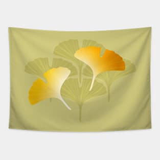 Ginkgo Biloba leaves pattern Tapestry