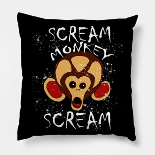 Scream Monkey Scream Pillow