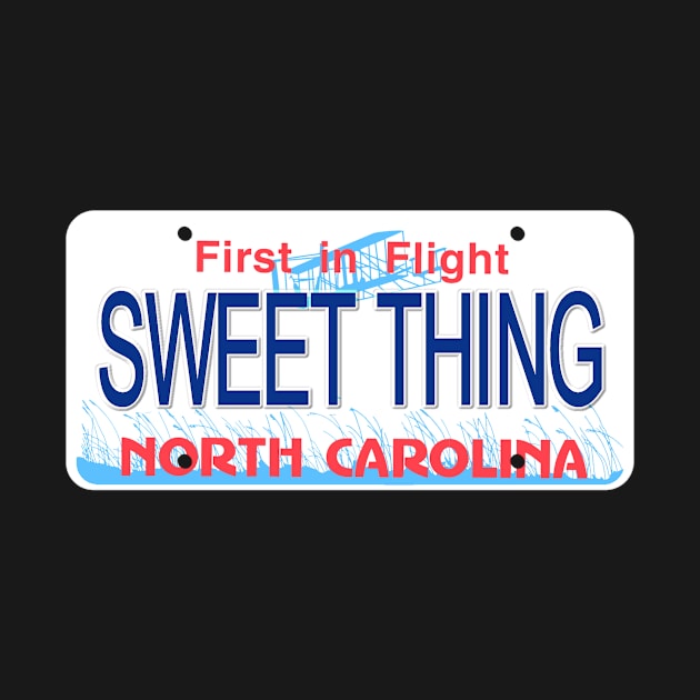 Sweet Thing North Carolina License Plate by Mel's Designs