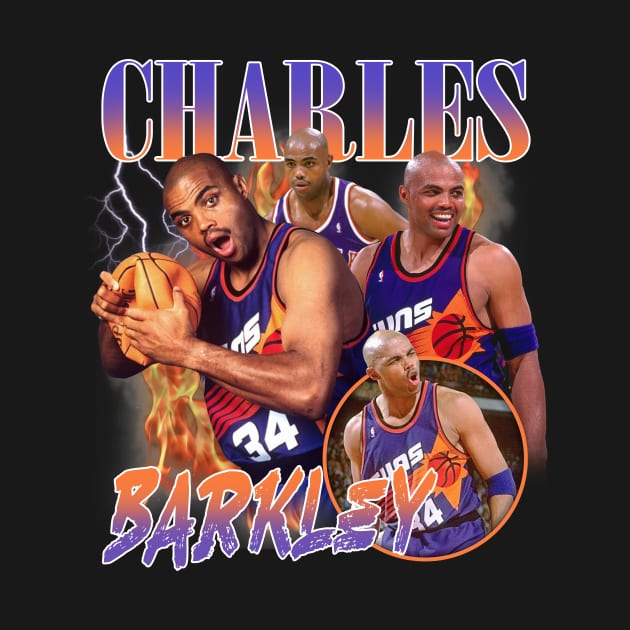 RETRO VINTAGE CHARLES BARKLEY SIR CHARLES CHUCK BOOTLEG by Archer Expressionism Style