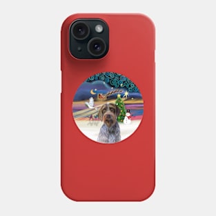 "Christmas Magic" with a Wire Haired Pointing Griffon Phone Case