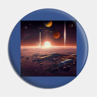 Interplanetary Spaceport Pin