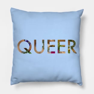 Queer Floral Lettering Pillow