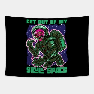 Get Out of My Skull Space Zombie Astronaut Tapestry