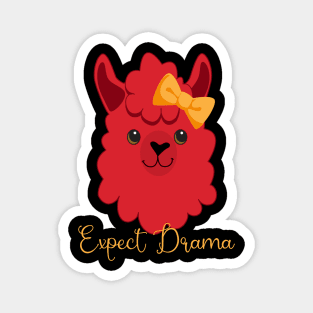 Expect Drama Lovely Llama Magnet