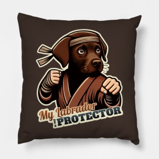 Ninja Labrador Retriever Pillow