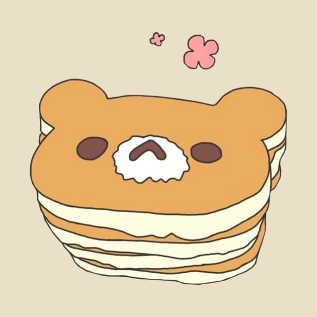 Kawaii Bear Mascotte Pancake by PeachPantone