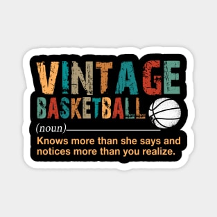 Vintage Basketball Definition Noun Costume Gift Magnet