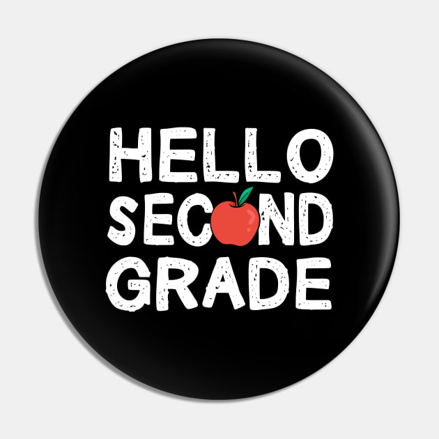 Hello Second Grade Pin by SKHR-M STORE