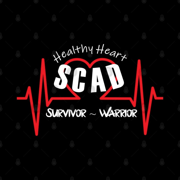 SCAD Healthy Heart Survivor & Warrior by WordDesign