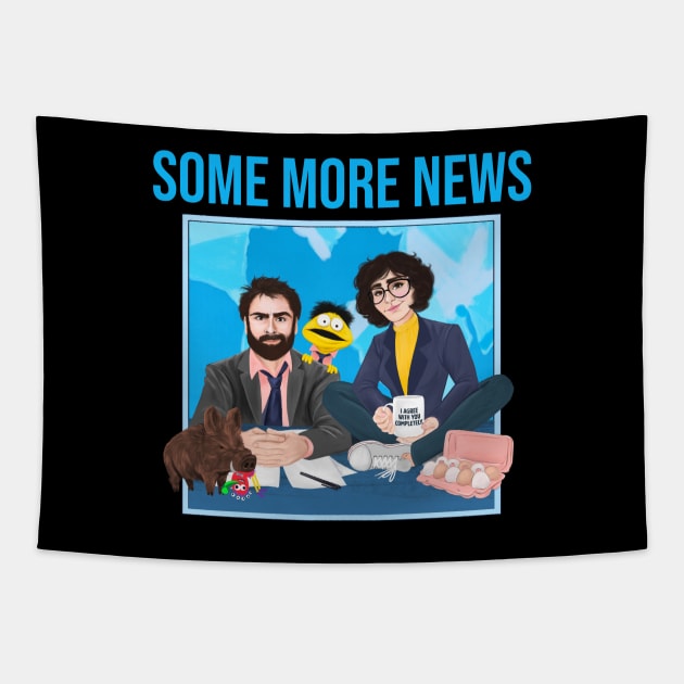 The Some More News Team Tapestry by Some More News