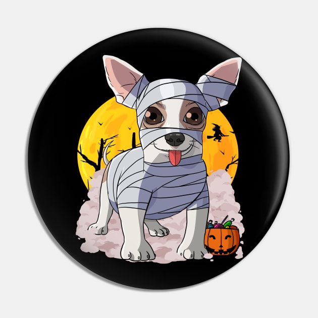 Chihuahua Mummy Happy Halloween Costume Pin by Noseking