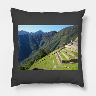 Inca Terraces of Machu Picchu. Peru Pillow