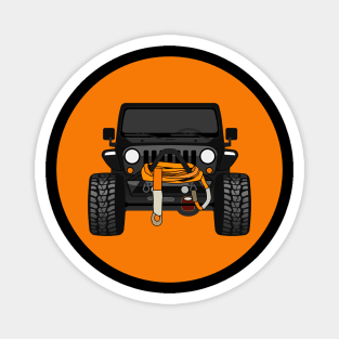 [JEEP]_BLACK_Front 'ORANGE CIRCLE' Magnet