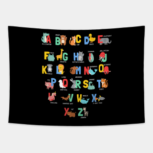 Animal Alphabet funny Tapestry