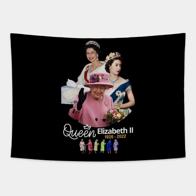 queen elizabeth vintage 1926-2022 Tapestry by lubystevanus