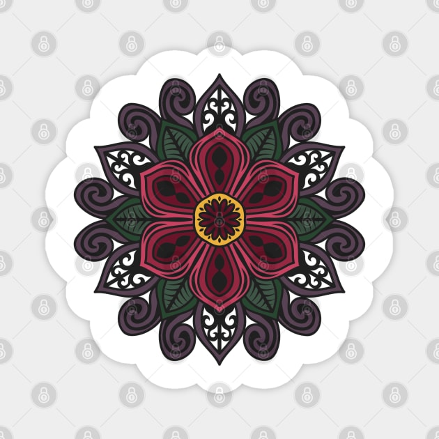 Flower mandala Magnet by AustomeArtDesigns