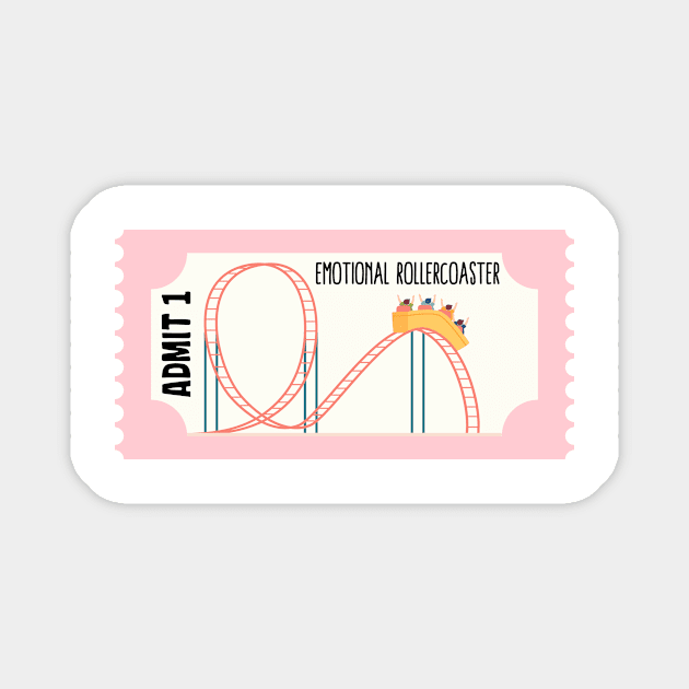 Emotional Rollercoaster Magnet by medimidoodles