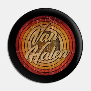 arjunthemaniac,circle vintage retro faded Van Halen Pin