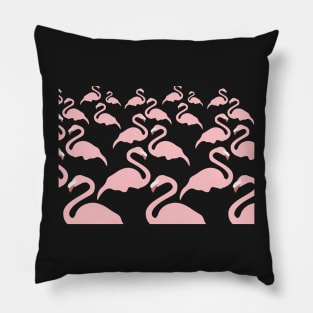 Light Pink Flamingo Tropical Bird Pattern Pillow