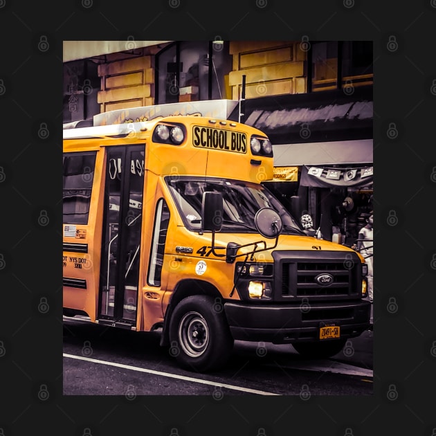 School Bus, Manhattan, New York City by eleonoraingrid