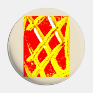 GOLDEN AND RED CHECKED PATTERN Pin