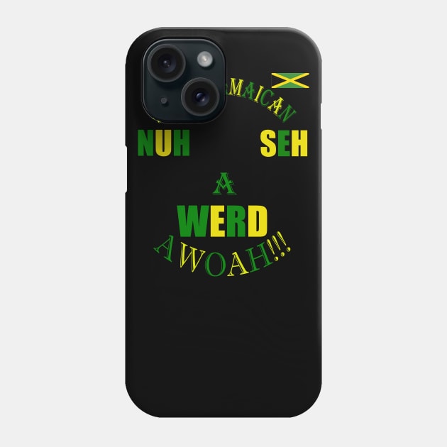 Nuh Seh A Werd, Kingston, Jamaica flag Phone Case by alzo