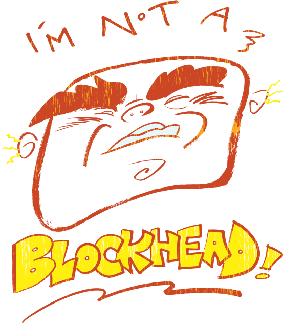 Blockhead Kids T-Shirt by captainhuzzah