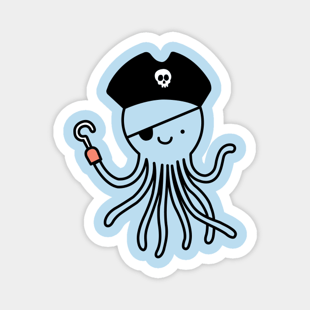 Pirate Octopus Magnet by Tiny Mermaid