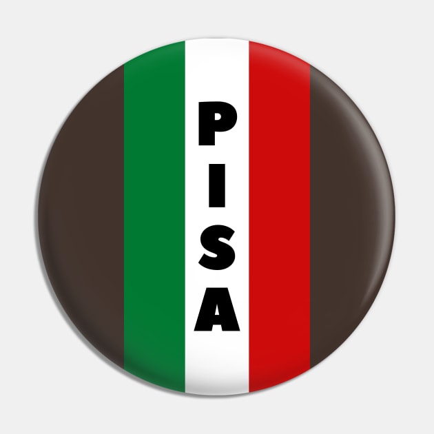 Pisa in Italian Flag Vertical Pin by aybe7elf