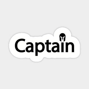 Captain being a captain typographic logo Magnet