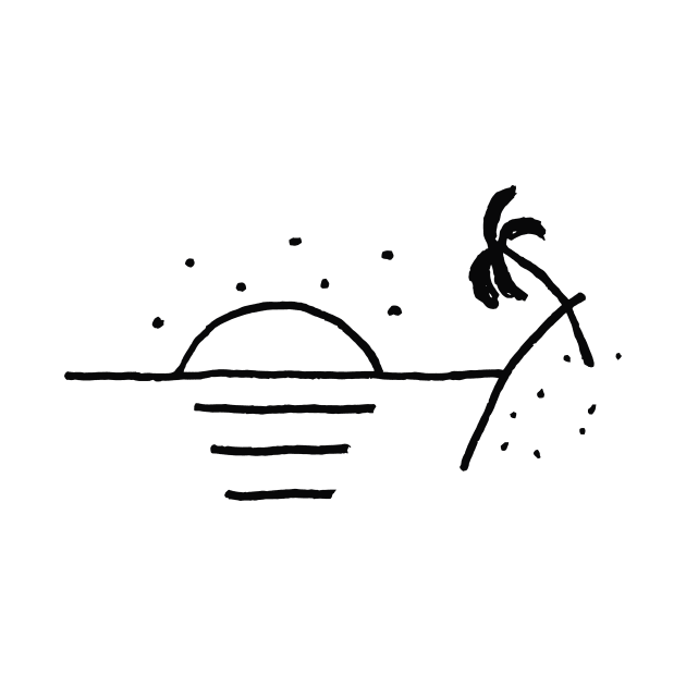 Beautiful Sunset Sunrise Palm Tree Drawing by russelwester