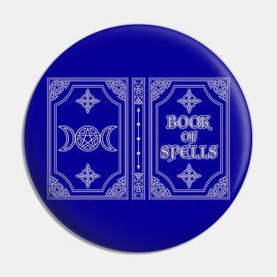 Book of Spells in Silver Pin