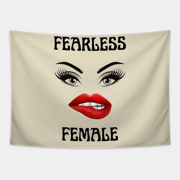 Fearless Female, Fearless Girl Tapestry by Global Creation