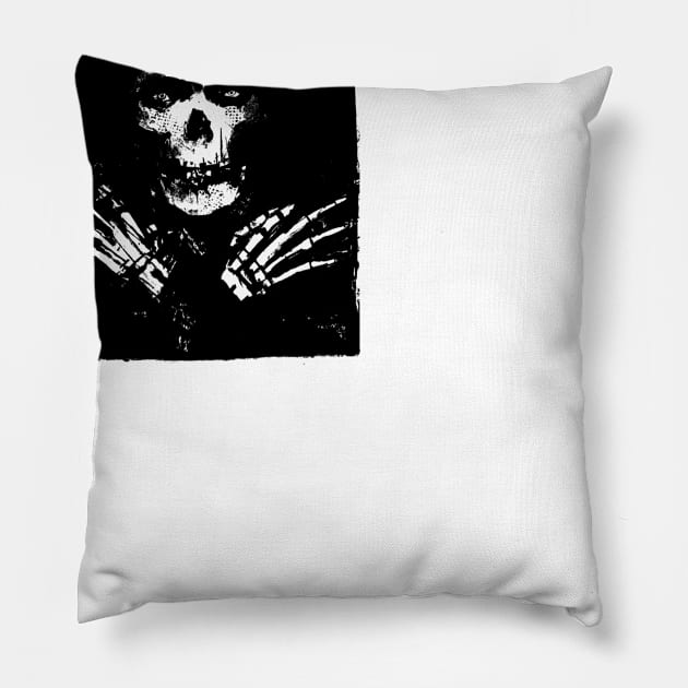 The Crimson Misfit Pillow by BertoMier