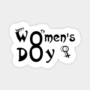 happy women's day , a cute women' day ,Design Magnet