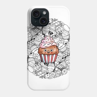 Cupcake Doodle Phone Case